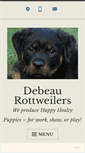 Mobile Screenshot of debeaurottweilers.com