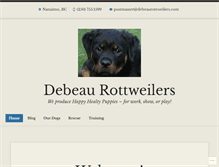 Tablet Screenshot of debeaurottweilers.com